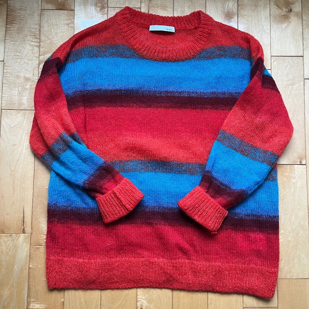Oui striped sweater size US8